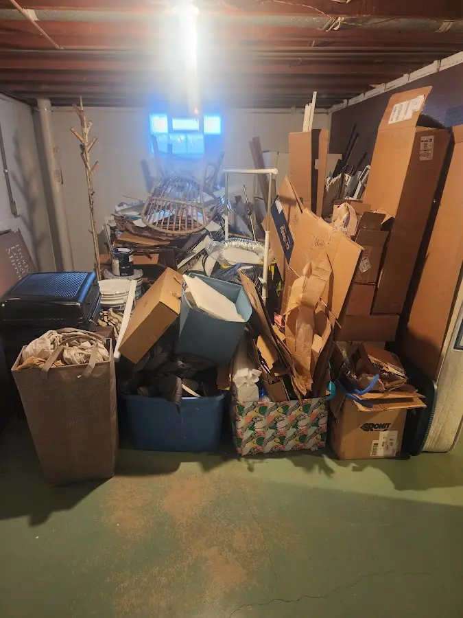 Roll-off dumpster container at job site for 8 Yard Dumpster Rental in Boise City